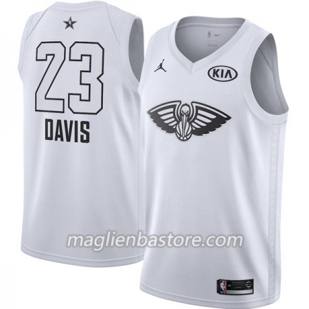 Maglia New Orleans Pelicans Anthony Davis 23 2018 All-Star Jordan Brand Bianco Swingman - Uomo